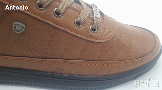Мъжки ежедневни ГИГАНТ обувки 3589 в кафяво номера 45,46,47,48, снимка 4 - Спортно елегантни обувки - 38361114