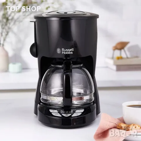 Кафемашина Russell Hobbs TEXTURES PLUS 1,250л/Капкова кафемашина, Мляно кафе, снимка 2 - Кафемашини - 49308658