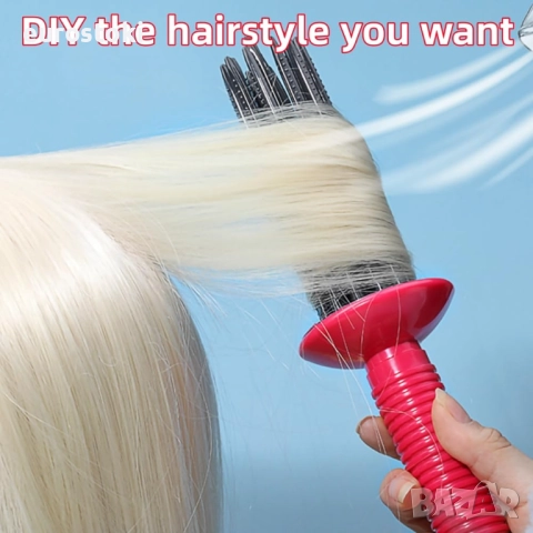 Гребен за къдрене с 17 зъба, за разкошни пухкави къдрици, идеални за фризьорски салон, снимка 3 - Аксесоари за коса - 52777031