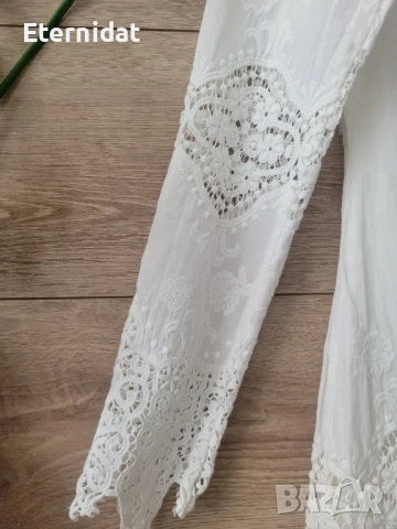 Бяла рокля рязана дантела , снимка 5 - Рокли - 50726604