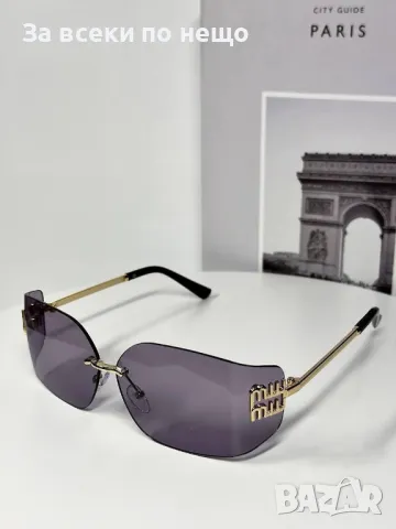 Miu Miu Слънчеви Очила С UV400 Защита С ПОДАРЪК🎁Калъф Миу Миу - Различни Цветове Код E116, снимка 3 - Слънчеви и диоптрични очила - 50231576