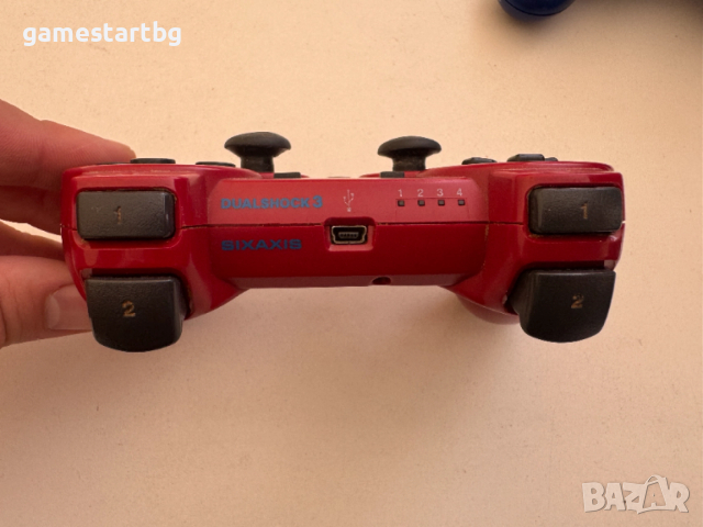 Оригинален безжичен контролер за PS3 Dualshock 3 - Red, снимка 3 - Аксесоари - 52615463