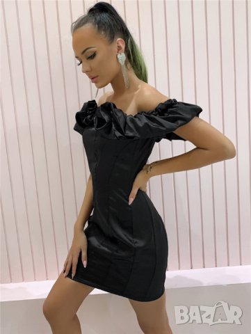 Празнична елегантна черна рокля с воали , снимка 16 - Рокли - 25514949