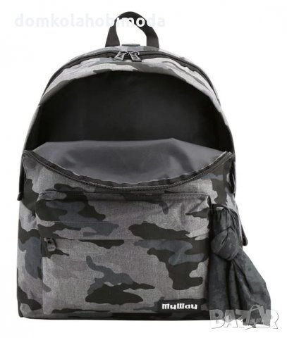 Раница с две прегради и два джоба, Меки презрамки, Подсилен гръб,33x17x42 см,Джоб за телефон с изход, снимка 3 - Раници - 33888950