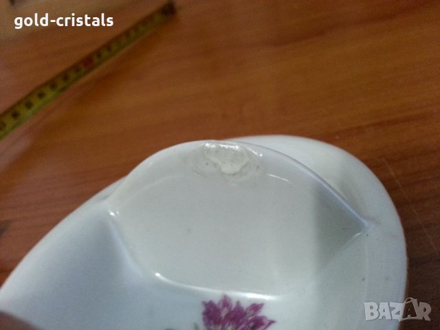 Стар български порцелан солничка, снимка 3 - Антикварни и старинни предмети - 35454123