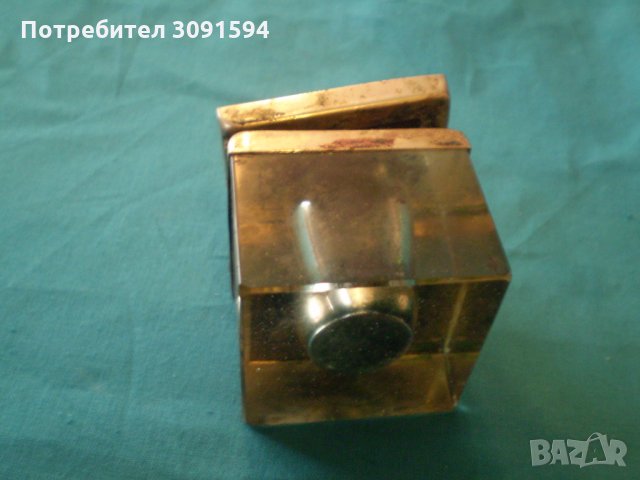  Малка Стъклена Мастилница с Никелов Капак, снимка 5 - Други ценни предмети - 34084512