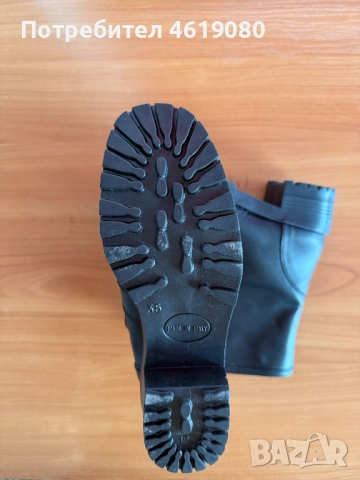 Италиански боти – черни, номер 35, снимка 4 - Дамски боти - 52056580