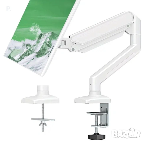 Нова стойка за монитор, бяла 
