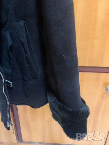 черно палто/кожухче с качулка, снимка 8 - Палта, манта - 42236449