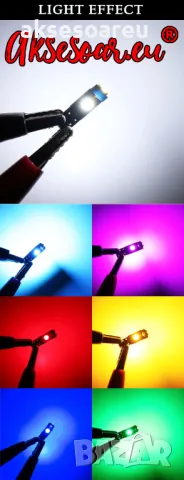 10 бр. малки габаритни крушки за арматурно табло T5 3SMD LED супер ярък 3030 LED осветление, снимка 10 - Аксесоари и консумативи - 47969066