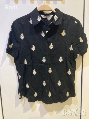 Нова риза с лен ZARA XS