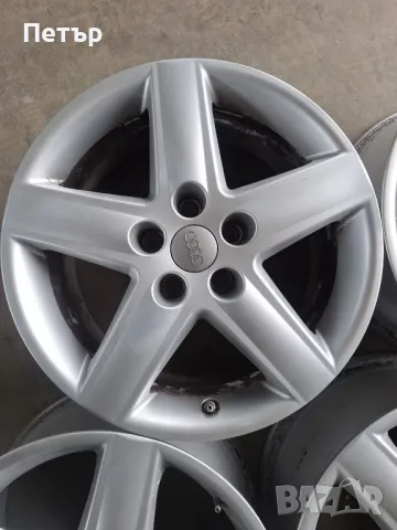 ОРИГИНАЛНИ АЛУМИНИЕВИ ДЖАНТИ ЗА  АУДИ -5Х112Х57-17 цола, снимка 4 - Гуми и джанти - 49650988