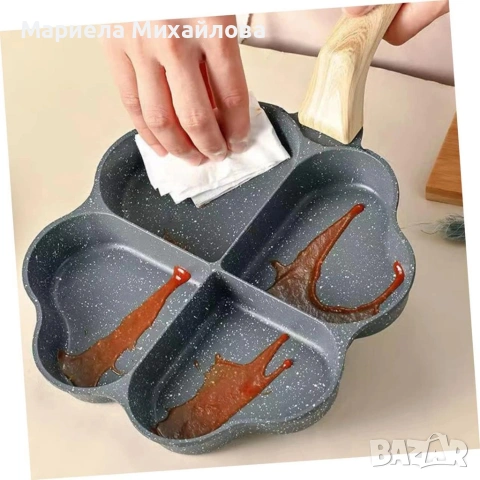 Тиган за пържене на яйца, палачинки, пържени картофи, индукция сърце!, снимка 5 - Съдове за готвене - 53235005