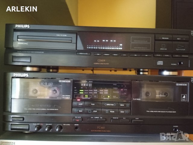 Двукасетачен Дек PHILIPS Филипс , снимка 2 - Аудиосистеми - 33938945