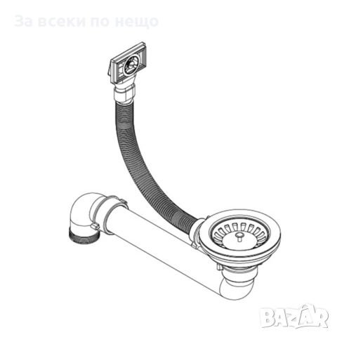 Гранитна кухненска мивка с едно корито, кръгла, сива Код P1146, снимка 2 - Мивки - 51703464