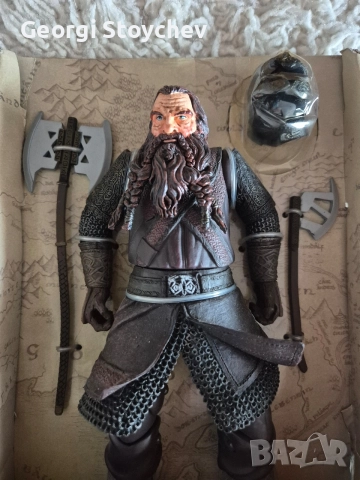 Колекционерска фигурка Deluxe Poseable Gimli 11" от Властелина на пръстените на ToyBiz 