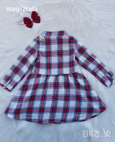 Карирана рокля H&M 2-3 години , снимка 5 - Детски рокли и поли - 39081932