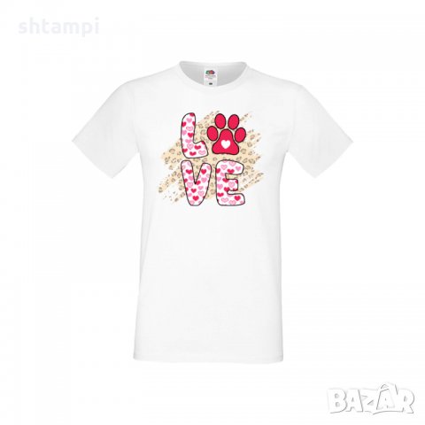 Мъжка тениска Свети Валентин Dog Love 1, снимка 8 - Тениски - 35649741