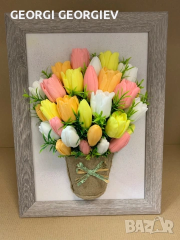 цветя изработени с глицеринов ароматен сапун и Българска роза , снимка 5 - Изкуствени цветя - 53097301