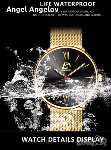 Модни мъжки минималистични часовници Луксозен мрежест колан от неръждаема стомана Кварцов ръчен часо, снимка 3 - Други - 36698939
