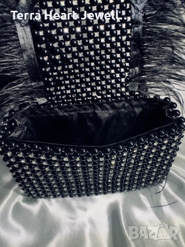 Чанта от пера перли и кристали, снимка 10 - Чанти - 52061060