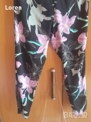 Като нов!Тънък панталон на цветя пролет/лято/есен, снимка 7 - Панталони - 51590051