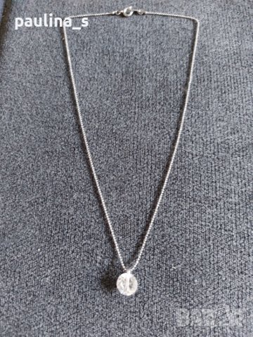 Колие тип чокър с камък цирконий 