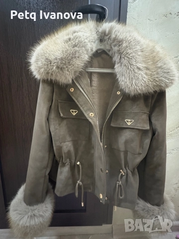 Велурени яке с пух