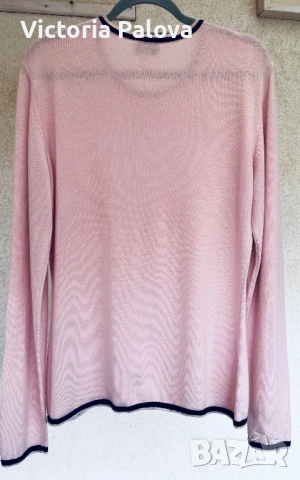 Луксозна розова блуза ALBA MODA коприна и кашмир, снимка 11 - Блузи с дълъг ръкав и пуловери - 53278022