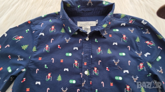 Детска Коледна риза H&M 11-12 години , снимка 8 - Детски ризи - 52859505