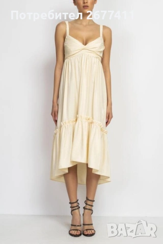 Рокля със 7/8 дължина и волан, снимка 3 - Рокли - 54124091