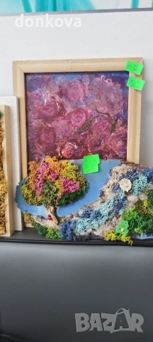 декорации ръчно изработени от жив скандинавски мъх и сапунени рози., снимка 18 - Декорация за дома - 52206003