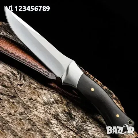 Бутиков ловен нож 98х220 мм, кожена кания