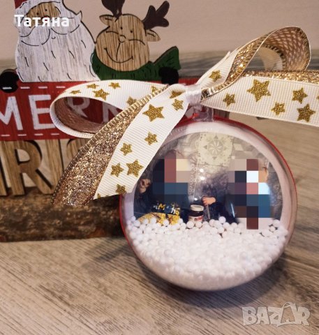 Коледна топка със снимка, снимка 2 - Декорация за дома - 34303277