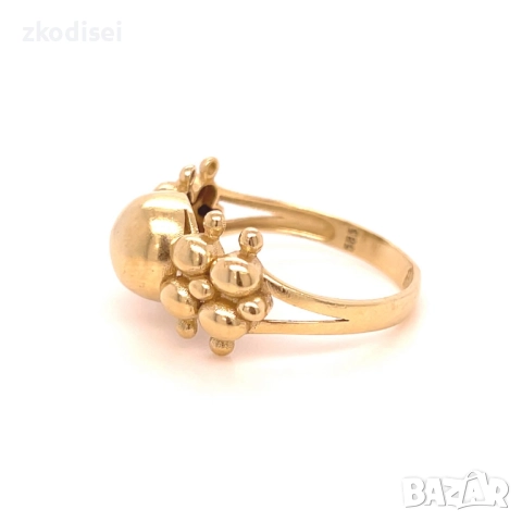 Златен дамски пръстен 2,69гр. размер:61 14кр. проба:585 модел:35620-1, снимка 2 - Пръстени - 52629279