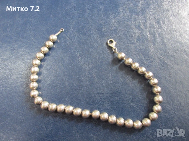 сребърна гривна за крак, снимка 3 - Гривни - 50805662