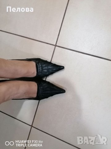 Остри черни обувки , снимка 8 - Дамски обувки на ток - 24579141