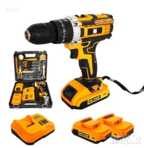 Промоция: Ударна машина за пробиване и завинтване, 2 батерии 24 V, Зарядно устройство, снимка 6 - Бормашини - 47884522