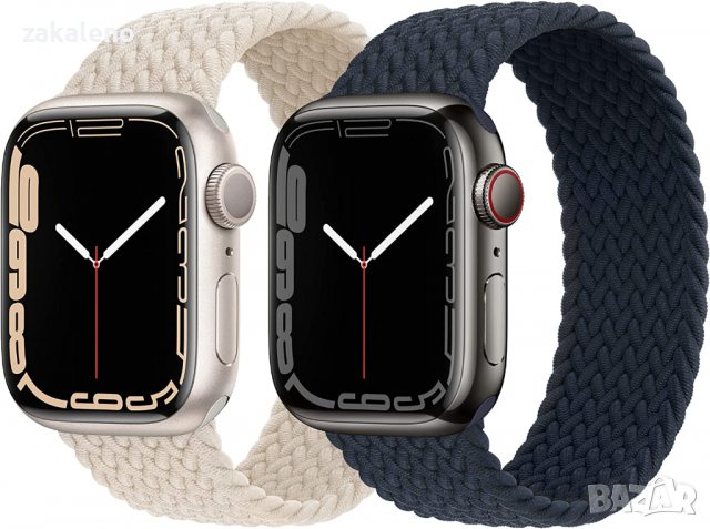 Текстилна каишка верижка Apple Watch 2/3/4/5/6/7/SE 38/40/41/42/44/45, снимка 1 - Аксесоари за Apple - 37720320