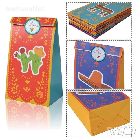 Детски хартиени торбички, пакет от 12 бр GIFT BAG (X12) X001AXIQ0F (CHILLI), снимка 2 - Други - 47547705