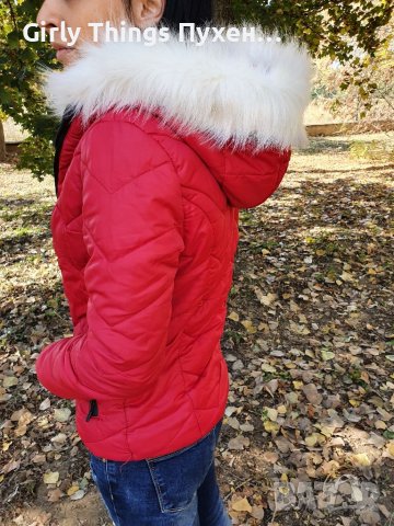 Бяла Пухена яка Еко косъм. 75 см.и 1 м. Пух за качулка Дълъг Изкуствен.Якичка/пухче , снимка 3 - Шалове - 30789735