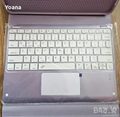 Лилав калъф с клавиатура за iPad, снимка 3 - Калъфи, кейсове - 56534201