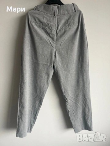 Сет Zara дънково яке, панталони с висок талия, тениска H&M без следи от употреба, снимка 3 - Комплекти - 53947691