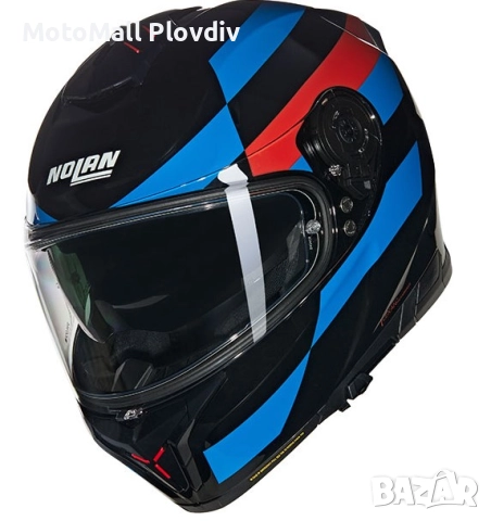  В наличност Каска Nolan N80-8 Alfiere N-Com 347 Black Blue Red – Гланц ECE 22.06, снимка 4 - Аксесоари и консумативи - 51892107
