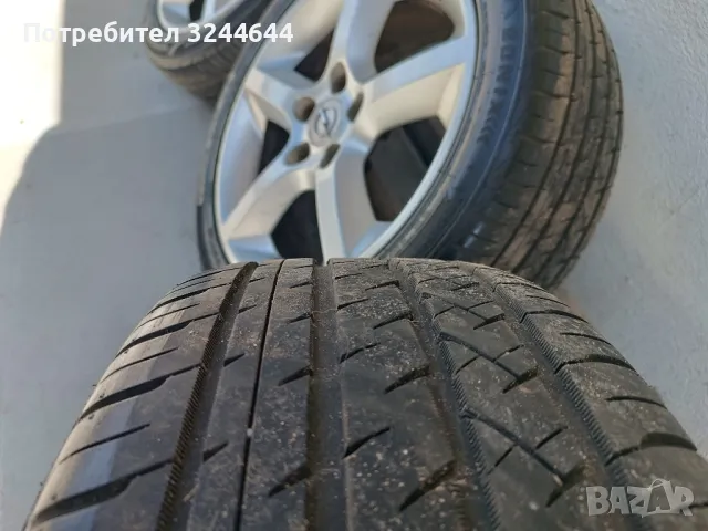 Алуминиеви джанти Опел Зафира астра 17 5х110 с нови летни гуми 225/45/17, снимка 10 - Гуми и джанти - 49593478