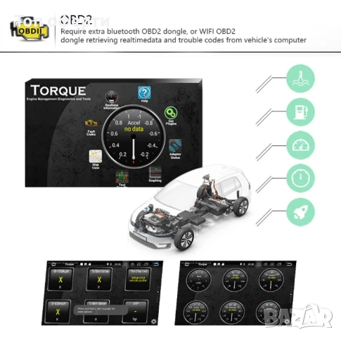 9-инчова мултимедия за VW Golf 5, 6, Polo, Passat, Touran – Android 13, CarPlay, Android Auto, 4GB R, снимка 5 - Аксесоари и консумативи - 51176482