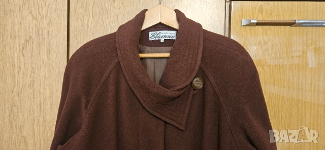 Кафяво дълго палто, XL, снимка 2 - Палта, манта - 51786666
