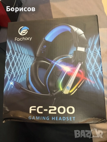 Геймърските слушалки Fachixy FC-200 цвят бяло и лилаво, снимка 2 - Аксесоари - 55948186
