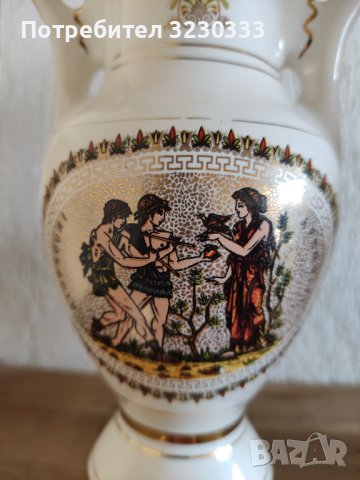 Порцеланова ваза 24 карата Гърция нова, снимка 2 - Антикварни и старинни предмети - 42842649
