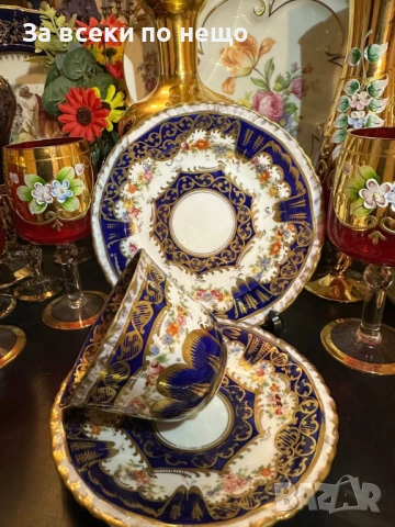 Edwardian Crown Staffordshire England  Circa 1907 - великолепен, и уникално красив Код P1888, снимка 2 - Декорация за дома - 53332078